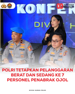Divisi Propam Polri Resmi Menetapkan Tujuh Personel Polri Penabrak Ojol.