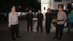 Kapolres Nganjuk Pimpin Patroli Malam, Pastikan Keamanan Obyek Vital