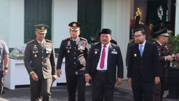 Kapolres Nganjuk Hadiri Upacara HUT TNI ke-80, Wujudkan Sinergi Forkopimda Lewat Kejutan Spesial