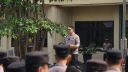 Kapolres Nganjuk Pimpin Apel Launching Pamapta, Tegaskan Semangat Baru Polri, Proaktif, Humanis, dan Bertanggung Jawab