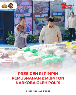 Thumbnail Presiden RI Jenderal TNI (Purn.) H. Prabowo Subianto Memimpin Langsung Pemusnahan 2,1 Ton dari 214,84 Ton Narkoba Presiden RI Jenderal TNI (Purn.) H. Prabowo Subianto Memimpin Langsung Pemusnahan 2,1 Ton dari 214,84 Ton Narkoba