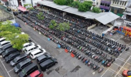 Polrestabes Surabaya Gelar Bazar Ranmor, 800 Motor Curian Dikembalikan Gratis ke Pemilik