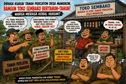 Diduga Kuasai Tanah Percaton dan Bangun Toko Sembako Bertahun-tahun, Warga Desa Tambegan Disebut Merasa Kebal Hukum