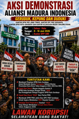 AMI Ancam Kepung DPRD Surabaya dan Kantor PKB, Desak Oknum Anggota Dewan Dipecat