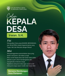Irwan, S.H. Siap Bertarung di Pilkades Plampaan Camplong, Usung Perubahan dan Pelayanan untuk Masyarakat