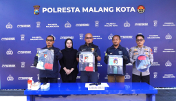 Polresta Malang Kota Ringkus Residivis Spesialis Bobol Konter HP dan Aksi Pencuriannya Viral di Medsos