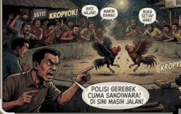 Pengelola arena judi sabung ayam MO Diduga "Sawer" Oknum Aparat setempat.