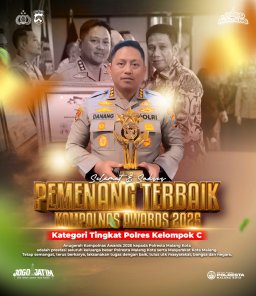 Polresta Malang Raih Kompolnas Awards 2026, Terbaik Nasional Kategori Polres Kelompok C