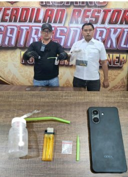 Bukti Nyata Komitmen Berantas Narkotika, Polresta Sumenep Amankan Pengedar di Manding