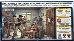 Diduga 7 Oknum Polisi Arogan, Rusak Rumah dan Rampas HP Ibu Rumah Tangga di Ampelgading - Malang