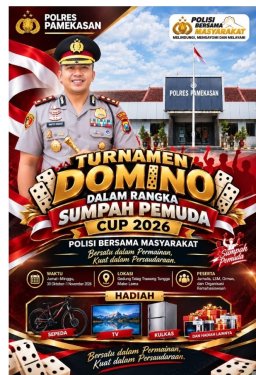 Jaga Kamtibmas Tetap Kondusif, Polres Pamekasan Gelar Turnamen Domino Bareng Jurnalis hingga Mahasiswa