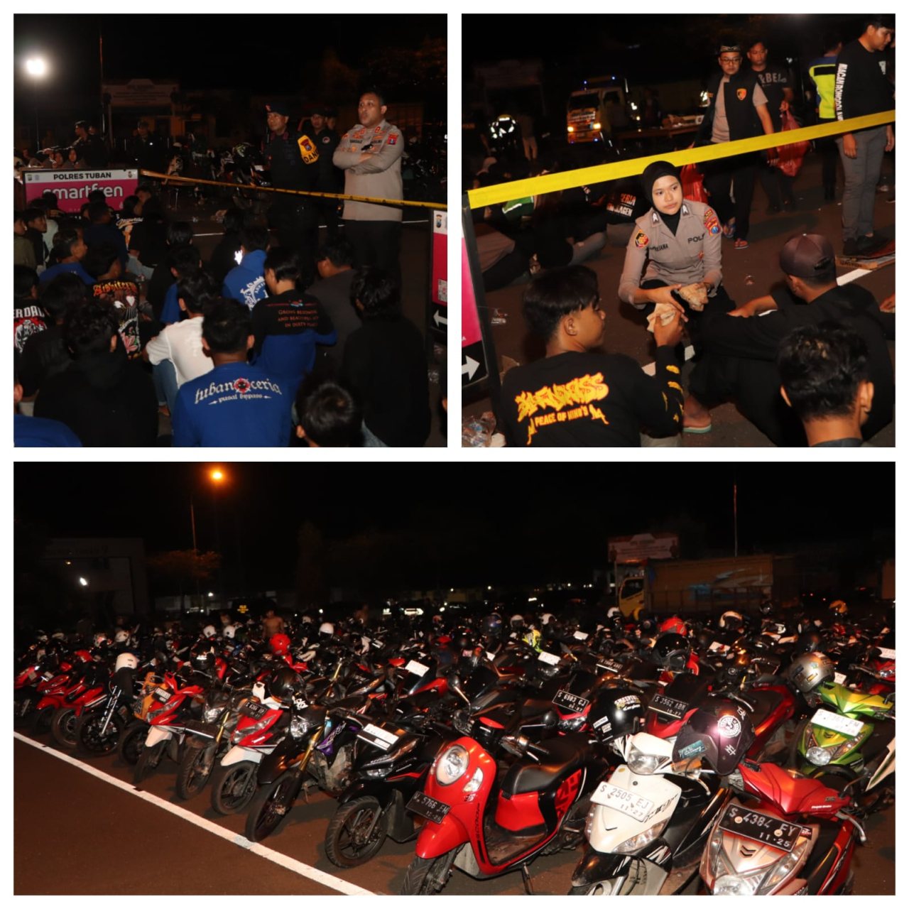 Polisi Amankan 294 Orang dan 170 Kendaraan Roda Dua Yang Nekat Konvoi Saat Suran Agung