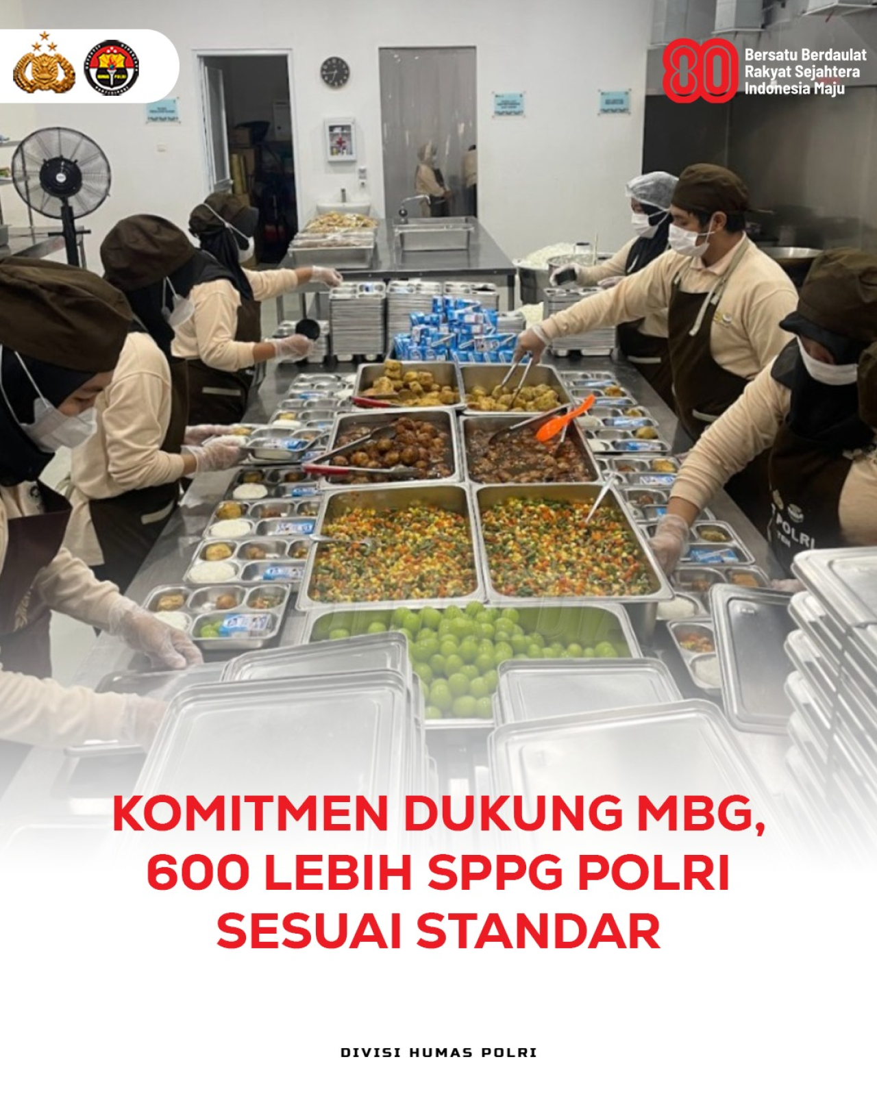 Komitmen Mendukung MBG 600 Lebih SPPG Polri sesuai Standard