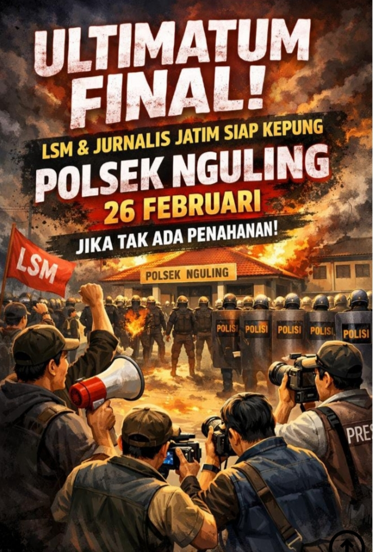 Kasus Dugaan Percobaan Pembunuhan Jurnalis Memanas, Koalisi LSM Jatim Siapkan Aksi Terbuka di Polsek Nguling