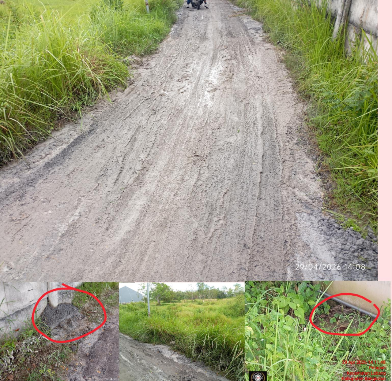 Diduga Dampak dari Limbah PT.Varia Usaha Beton: Petani Resah,  Sawah Tidak Produktif Lagi dan Akses Jalan Rusak