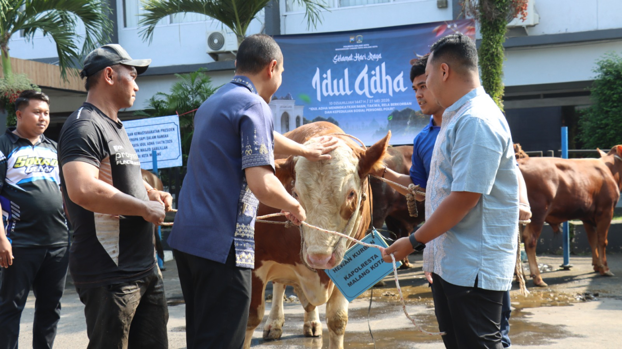 Idul Adha 1447 H, Polresta Malang Kota Siapkan Hewan Kurban, 12 Sapi dan 24 Kambing untuk Warga