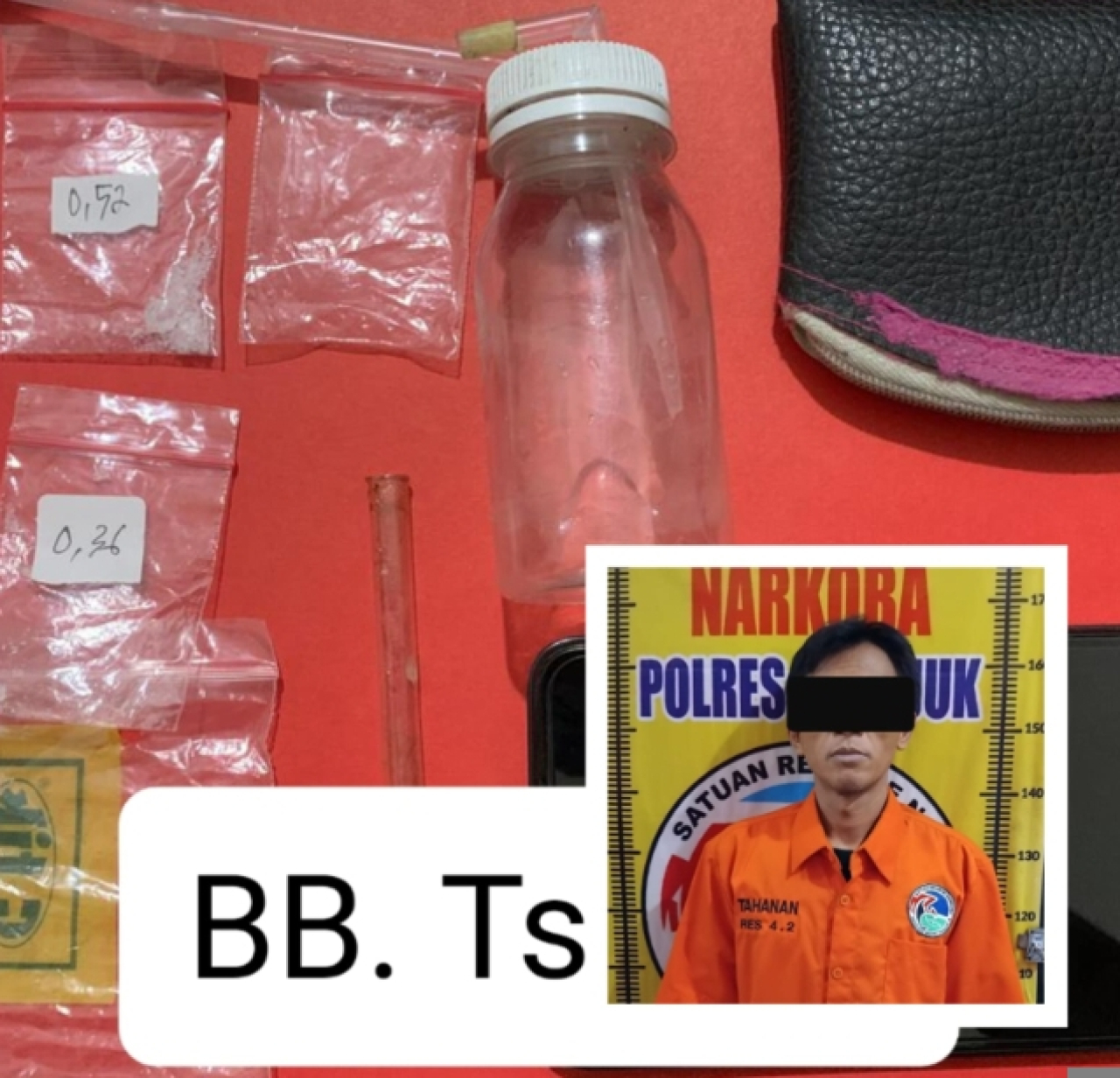 Satresnarkoba Polres Nganjuk Ungkap Peredaran Sabu 10,63 Gram, Satu Terduga Pelaku Diamankan