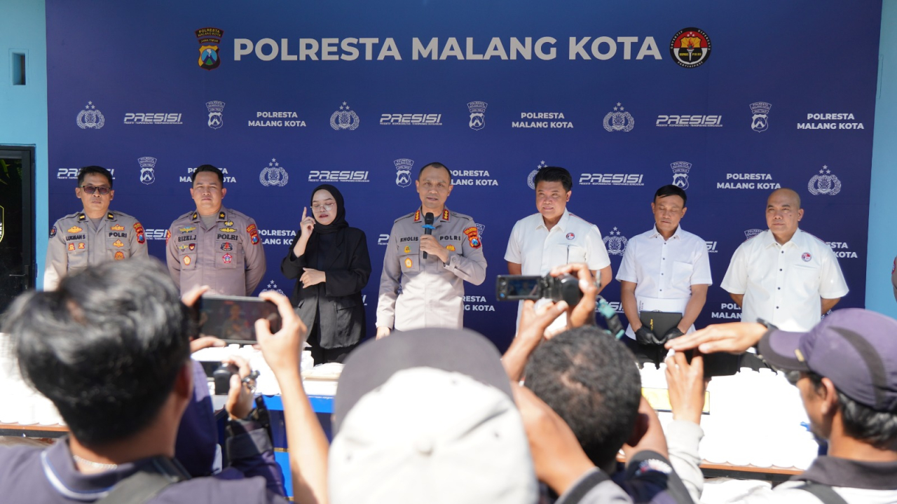 Polresta Malang Kota Bongkar Sindikat Narkoba Lintas Daerah, Sita 2 Kilogram Sabu, 500 Ekstasi dan 490 Ribu Pil Double L
