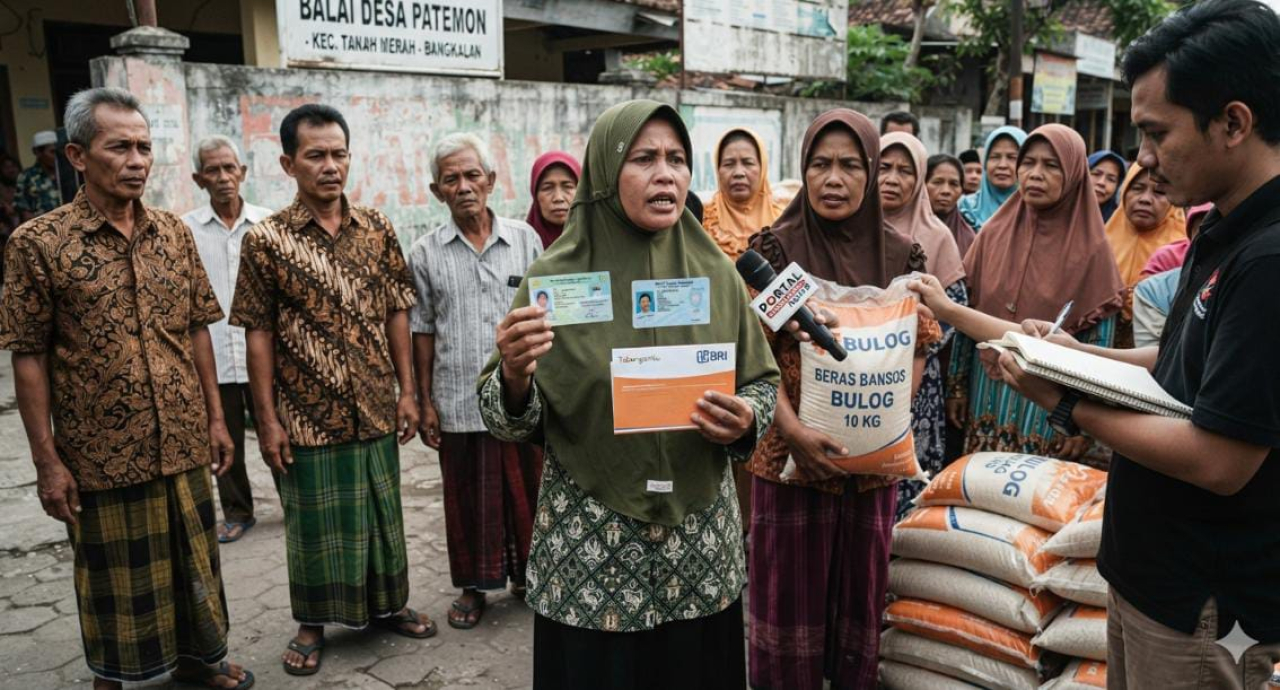 Dana Bansos Terindikasi Terpotong: "Beras Bulog dan PKH di Patemon Bangkalan" Pj Kades Mengaku Tidak Mengetahui"