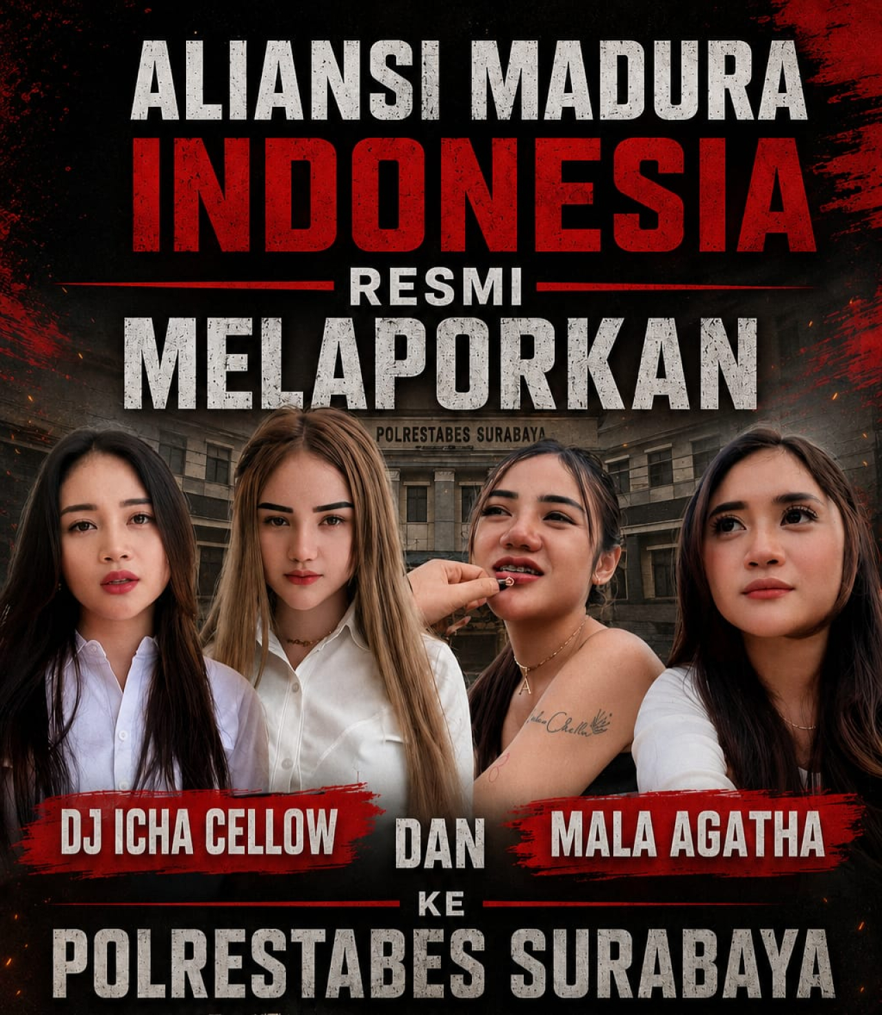 Laporkan DJ Icha Chellow Dan Mala Agatha ke Polrestabes Surabaya, Nilai Lirik Lagu Berpotensi Merusak Moral Muda Mudi