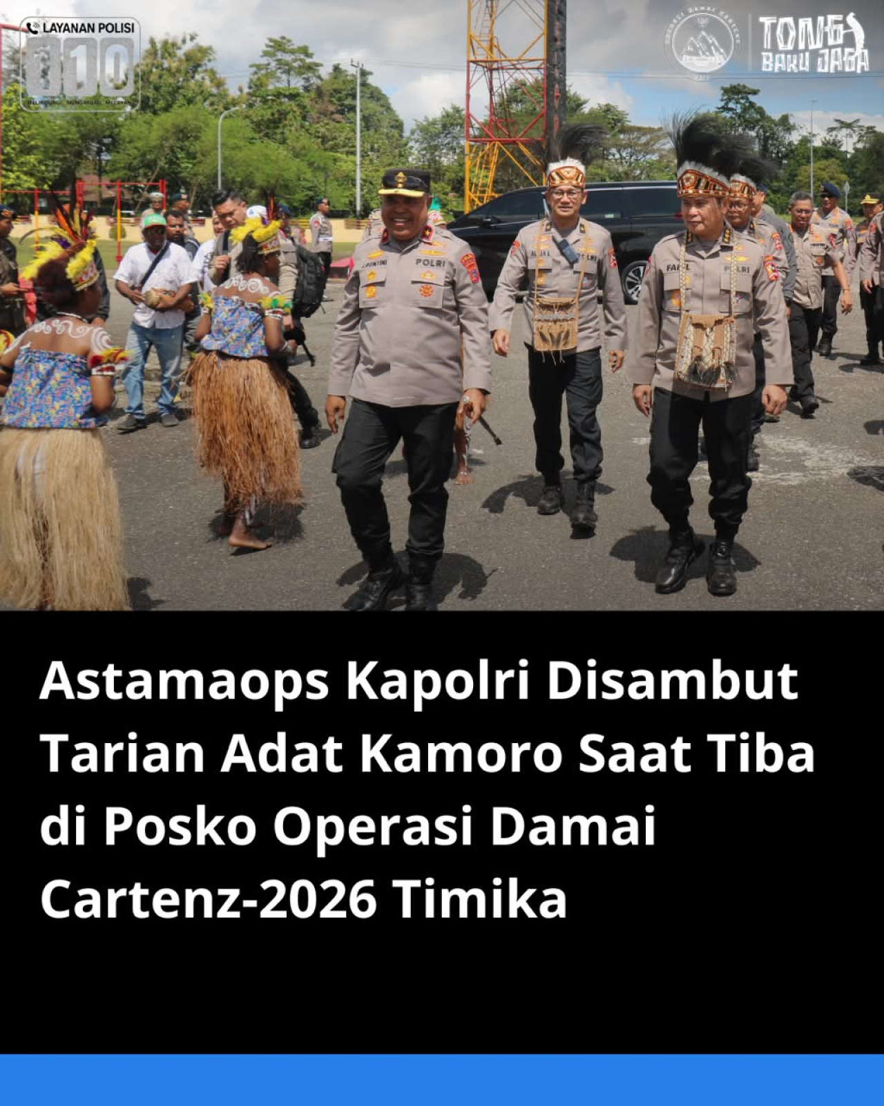 M. Fadil Imran, M.Si., bersama Rombongan tiba di Posko Operasi Damai Cartenz-2026