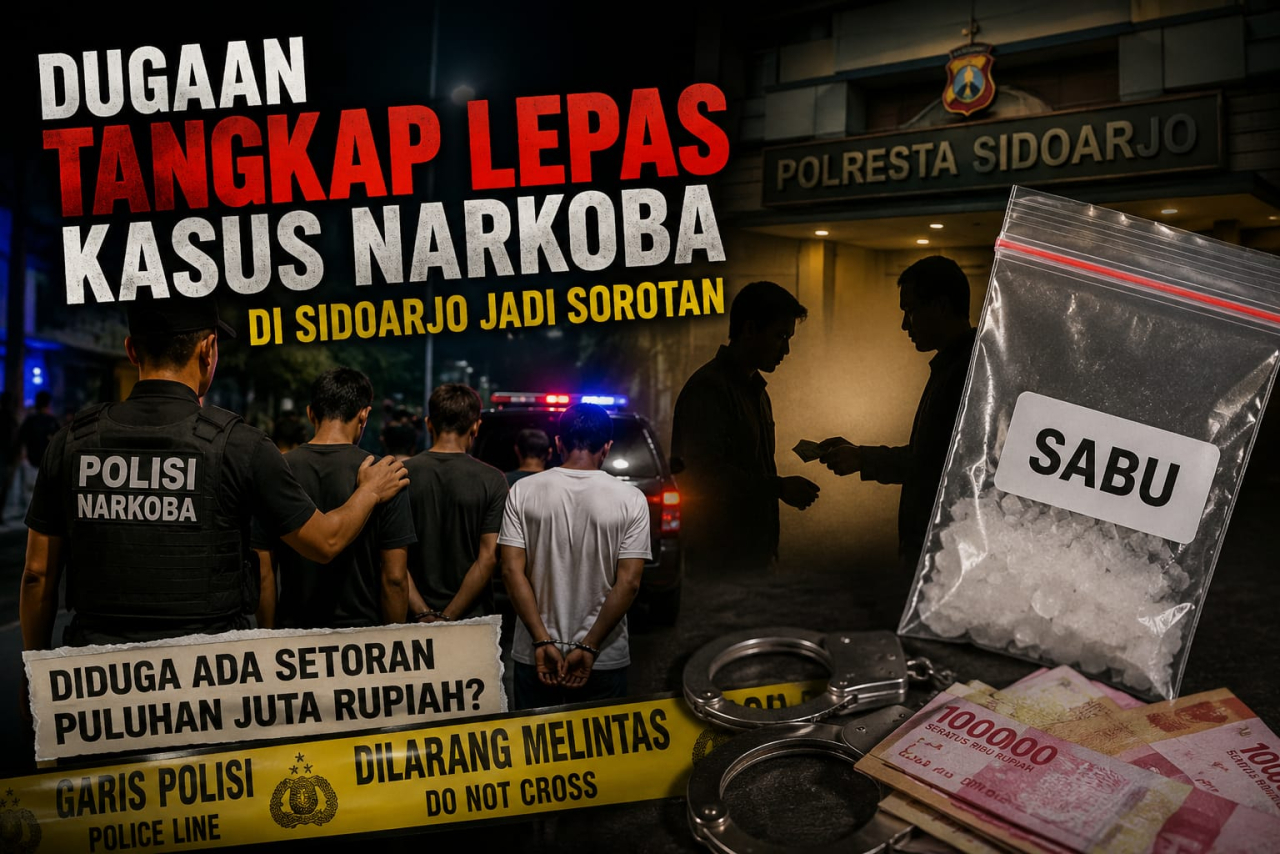 Dugaan Tangkap Lepas Kasus Narkotika di Polresta Sidoarjo, Publik Pertanyakan Transparansi kepada Kompol Dwi Gatstimu