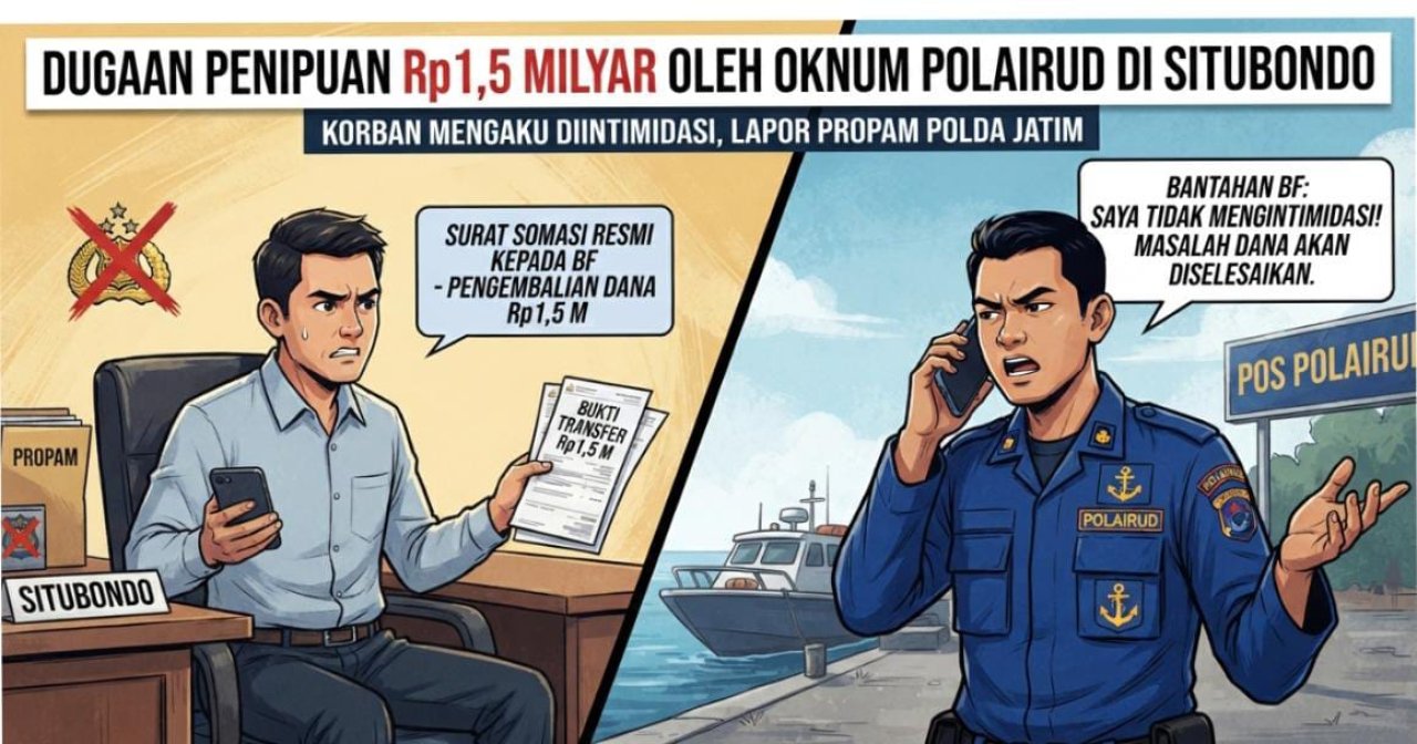 Dugaan Penipuan Rp1,5 Miliar oleh Oknum Polairud di Situbondo, Korban Mengaku Diintimidasi